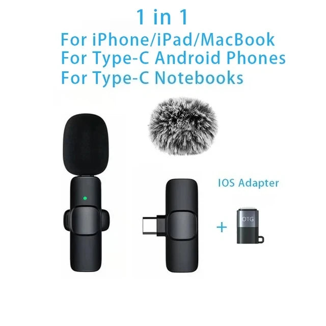 Wireless Lavalier Microphone for iPhone