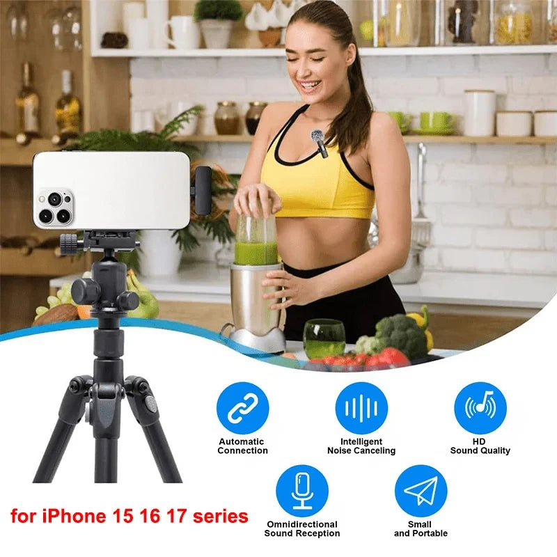 Wireless Lavalier Microphone for iPhone